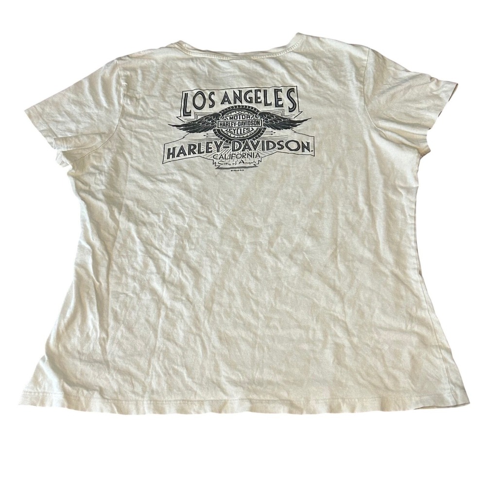 Harley Davidson Los Angeles Sugar Skull Graphic Tee White XL 2019 RK Stratman - Picture 4 of 7